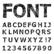 Grunge alphabet N3