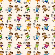 seamless soccer player pattern