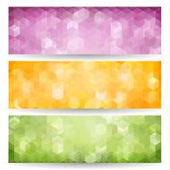 polygonal banners