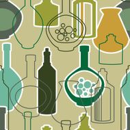 Seamless pattern with wine bottles N6