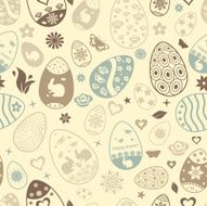 Seamless pattern of Easter eggs N8