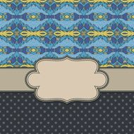 Vintage vector ethnic frame N2