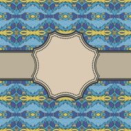 Vintage vector ethnic frame N4