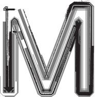 Grunge Font LETTER m N3