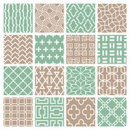 Set of line seamless patterns