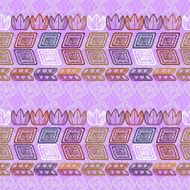 Seamless ethnic purple pattern