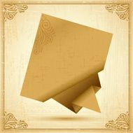 Retro origami speech bubble vector background Eps 10 N6