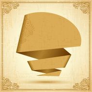 Retro origami speech bubble vector background Eps 10 N7