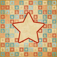 Vector vintage Christmas background in retro style N4