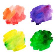 Set of watercolor stains N2
