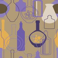 Seamless pattern with wine bottles N7