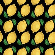 Seamless pattern with yellow lemons N11