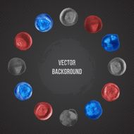 Watercolor Blots On Vector Background Grunge illustration Circle shape