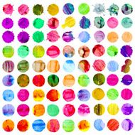 Beautiful watercolor design elements set of 81