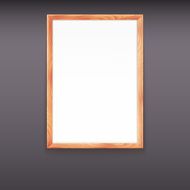 Picture wood frame vector for image or text N2