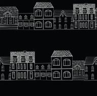 vector pattern with houses N9