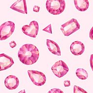 Seamless pink jewels background Gemstones texture N2