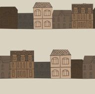 vector pattern with houses N10