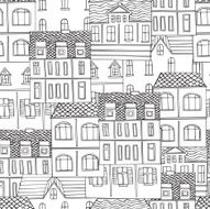 vector pattern with houses N11