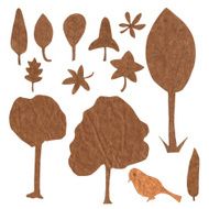 Set of ecologically themed isolated design elements