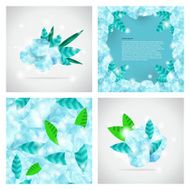 Ice cubes with mint