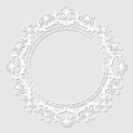 carved vintage frame made of paper for picture or photo N8