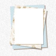 Vector card with roses pattern N2