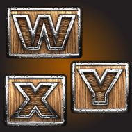 Vector wooden figures on box N3