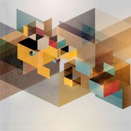 Abstract Retro Geometric Background N4