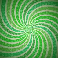 Abstract Geometric Vintage Green and White Background with Fanning Spiral
