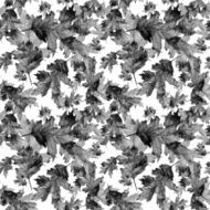 Seamless texture with colored watercolor maple leaves N28