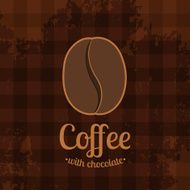 Tartan Background with Coffee Bean N2