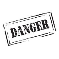 Black vector grunge stamp DANGER N2