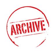 Red vector grunge stamp ARCHIVE