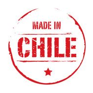 Red vector grunge stamp MADE IN CHILE