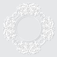carved vintage frame made of paper for picture or photo N9