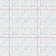 Traditional Japanese Embroidery Ornament Sashiko with leaves Vector seamless pattern N2