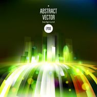 Abstract energy growing wave at dark background