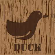 Duck teal icon and symbol