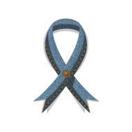 Blue jeans denim awareness ribbon