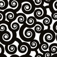 Seamless black and white geometric pattern ornamental N6