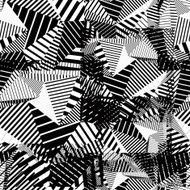 Contrast geometric tiles seamless pattern vector mosaic