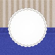 Jeans blue and striped brown card template