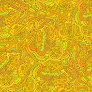 Seamless yellow texture with ornament tribal style Ethnic style