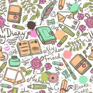 Diary Seamless Pattern N2