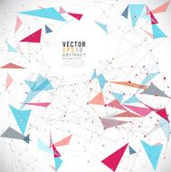 Abstract futuristic mesh colorful background lines and shapes vector N2
