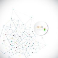 Abstract mesh background lines and shapes with blank circle