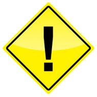 Yellow Warning Sign N6