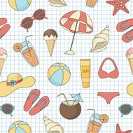 Vector beach pattern for summer N6