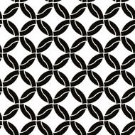 Seamless geometric background black and white circles